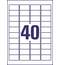 Этикетки Avery Zweckform для маркировки  L, неотклеиваемые, 45,7х25,4мм, А4, 40шт/л, 20л/уп