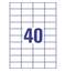 Этикетки Avery Zweckform Европа-100 универсальные , L+CL, 52,5x29,7мм, А4, 40шт/л, 18л/уп