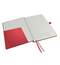Записная книжка 80л, А5, клетка, на резинке, Leitz Complete, твердая обложка, 2 закладки, красная