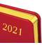 Ежедневник датированный 2021 А5 (138х213 мм) BRAUBERG "Iguana", кожзам, красный