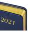 Ежедневник датированный 2021 А5 (138х213 мм) BRAUBERG "Iguana", кожзам, синий