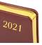 Ежедневник датированный 2021 А5 (138х213 мм) BRAUBERG "Iguana", кожзам, коричневый