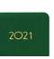 Ежедневник датированный 2021 А5 (138х213 мм) BRAUBERG "Select", балакрон, зеленый