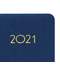 Ежедневник датированный 2021 А5 (138х213 мм) BRAUBERG "Select", балакрон, темно-синий