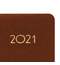 Ежедневник датированный 2021 А5 (138х213 мм) BRAUBERG "Select", балакрон, коричневый