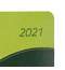 Ежедневник датированный 2021 А5 (138x213 мм) BRAUBERG "Bond", кожзам, зеленый/салатовый
