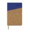 Ежедневник датированный 2021 А5 (138x213 мм) BRAUBERG "Cork", кожзам, синий/коричневый