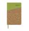 Ежедневник датированный 2021 А5 (138x213 мм) BRAUBERG "Cork", кожзам, зеленый/коричневый