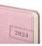 Ежедневник датированный 2024 А5 138x213 мм, BRAUBERG "Imperial", под кожу, розовый