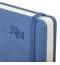 Ежедневник датированный 2024 А5 138x213 мм BRAUBERG "Optimal", под кожу, резинка-фиксатор, держатель для ручки, синий
