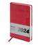 Ежедневник датированный 2024 А5 138х213 мм BRAUBERG "Pocket", под кожу, карман, держатель для ручки, красный