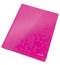 Папка-скоросшиватель Leitz WOW, А4, ламинированный картон, розовая