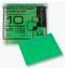 Папка-конверт с кнопкой Economy, А4, 0,10мм, тиснение, зеленая