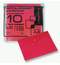 Папка-конверт с кнопкой Economy, А4, 0,10мм, тиснение, красная