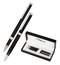 Набор Delucci "Classico": ручка шарик., 1мм и ручка-роллер, 0,6мм, синие, корпус черный, подарочная упаковка