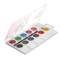 Краски акварельные ArtBerry с УФ защитой яркости 12 цветов с палитрой и кистью