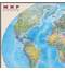Карта настенная "Мир. Политическая карта", М-1:25 млн., размер 122х79 см, ламинированная, тубус