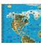 Карта настенная для детей "Мир", размер 116х79 см, ламинированная