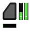 Накопитель вертикальный пластиковый ErichKrause Forte, Accent, 75мм, черный с зеленой вставкой