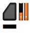 Накопитель вертикальный пластиковый ErichKrause Forte, Accent, 75мм, черный с оранжевой вставкой