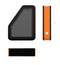 Накопитель вертикальный пластиковый ErichKrause Forte, Accent, 75мм, черный с оранжевой вставкой