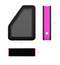 Накопитель вертикальный пластиковый ErichKrause Forte, Accent, 75мм, черный с розовой вставкой