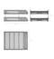 Набор из 2 сетчатых лотков Erich Krause для бумаг на металлическом стержне, серый