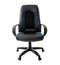 Кресло для руководителя Brabix "Strike EX-525", экокожа черная/синяя, ткань серая, TW