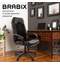 Кресло для руководителя Brabix "Strike EX-525", экокожа черная, ткань черная, TW