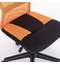 Кресло компактное BRABIX "Smart MG-313", без подлокотников, комбинированное, черное/оранжевое