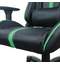 Кресло компьютерное BRABIX "GT Carbon GM-120", две подушки, экокожа, черное/зеленое