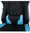 Кресло компьютерное BRABIX "GT Master GM-110", две подушки, экокожа, черное/голубое