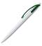 Ручка шариковая Bento, белая с зеленым