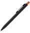 Ручка шариковая Chromatic, черная с оранжевым