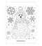 Украшение для окон и стекла декоративное "Снежный мишка", с раскраской, 15,5x17,5 см, ПВХ