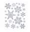 Украшение для окон и стекла ЗОЛОТАЯ СКАЗКА "Серебристые снежинки 4", 30х38 см, ПВХ