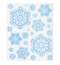 Украшение для окон и стекла ЗОЛОТАЯ СКАЗКА "Голубые снежинки 2", 30х38 см, ПВХ