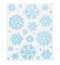 Украшение для окон и стекла ЗОЛОТАЯ СКАЗКА "Голубые снежинки 3", 30х38 см, ПВХ