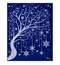 Украшение для окон и стекла ЗОЛОТАЯ СКАЗКА "Дерево в снежинках", 30х38 см, ПВХ