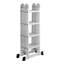 Лестница-трансформер алюминиевая 4х4 ступеней, высота 4,5 м (4 секции по 1,27 м), нагрузка 150 кг, вес 12,9 кг